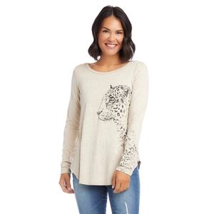 Karen Kane Cheetah Print Shirttail Top